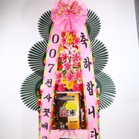 쌀꽃화환 30키로 (조화꽃+쌀)